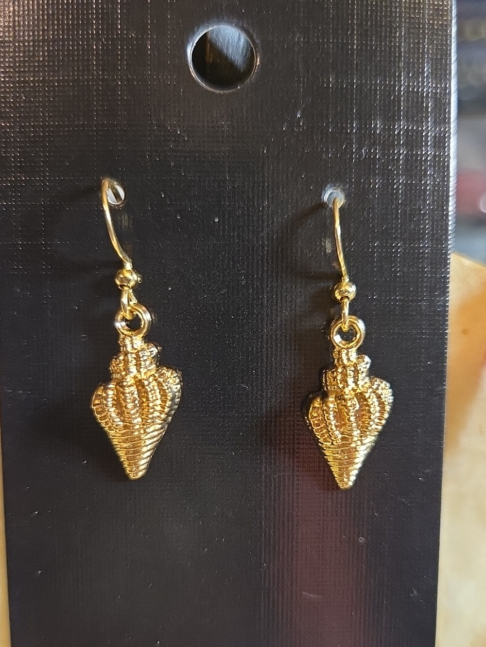 Gold Shell Drop Earrings - Women Jewelry